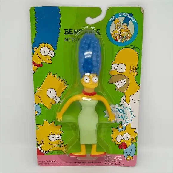 Vintage 1990 Jesco The Simpsons Marge Simpson Bendable Action Figure NEW - Picture 1 of 4